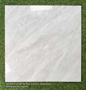 Moderne Carrara White Marble glasierte polierte Porzellan Carre aux Sol 600x600 Marbre Porzellan Keramik Ganzkörper Bodenfliesen Lager - Product Image 2