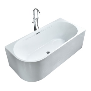 <span class=keywords><strong>Baignoire</strong></span> autoportante en acrylique de haute qualité, écologique, moderne, pour hôtel, 1500 mm, blanche, dos au <span class=keywords><strong>mur</strong></span>, Guangdong - Product Image 1
