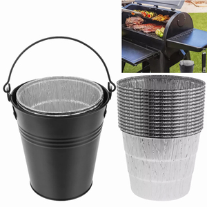 Grasa por goteo Cubo galvanizado Lata de hierro a prueba de herrumbre Revestimientos de lámina desechables de aleación para <span class=keywords><strong>Traeger</strong></span> & Pit Boss - Product Image 3