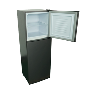 <span class=keywords><strong>Réfrigérateur</strong></span> à double porte gris ou argenté de 112 litres, <span class=keywords><strong>hauteur</strong></span> de 1,3 mètre, avec fonctions de congélateur et de <span class=keywords><strong>réfrigérateur</strong></span> - Product Image 3