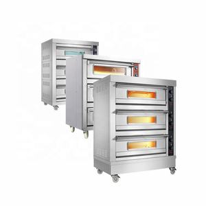 Comercial de Acero Inoxidable Horno doble cubierta eléctrico horno de Pizza - Product Image 6