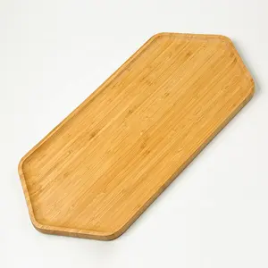 Custom Bamboo Serving Tray Classic Design Wood Dinner Plate For Party For Food Breakfast Nuts Cheese Serving