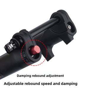 Fourche de vélo en aluminium 26'' 27.5'' 29'' en alliage d'aluminium, commande manuelle, <span class=keywords><strong>suspension</strong></span> pneumatique pour VTT, double couronne, descente - Product Image 4