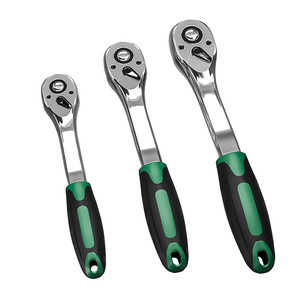 Ratchet Wrench Set 1/4 In Hex Drive 72 Tooth Chrome Vanadium Steel Automotive Repair Tools - Product Image 1