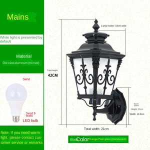 Outdoor <b>Wall</b>-Mounted LED Aluminum Alloy Waterproof IP65 2700K Warm White <b>Dimmable</b> Garden <b>Lighting</b> with 10-Year Warranty - Product Image 3