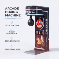 Machine de boxe d'arcade pour centre de divertissement, à monnayeur, avec éclairage LED, jeu de rédemption de tickets