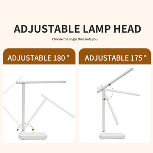 Lámpara de escritorio de atenuación recargable para estudiantes, luz de dormitorio plegable, luz de noche, lámpara de noche, cuerpo ABS de tres colores, lámparas de mesa para interiores - Product Image 4