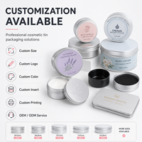Boîte en aluminium format voyage pour baume à lèvres, crème et parfum solide