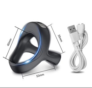 Herensluitring met USB-oplaadfunctie, waterdicht, van siliconen+ABS, met vertraagde werking - Product Image 4