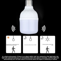 Ampoule LED E27 en aluminium avec capteur radar de couloir, détection sonore et lumineuse, induction corporelle, base à vis, lumière intelligente à capteur