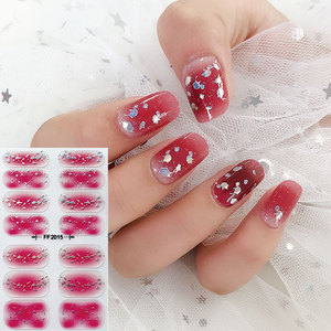 Fournitures <span class=keywords><strong>pour</strong></span> les ongles Full Wraps Gel Vernis à ongles Stickers <span class=keywords><strong>Patch</strong></span> 3D Semi-Durci Gel Nail Stickers - Product Image 3