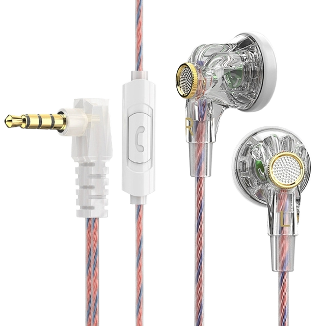 QKZ MDR Dynamic In-Ear Monitor Headsets HiFi Heavy Bass Wired Earbuds Microphone 3.5mm Interface Gaming Sports Music Active