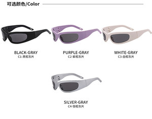 Wrap Around Trendy Fashion occhiali da sole donna uomo specchiato Sport Vintage Retro Oval Shades Baseball Cycling - Product Image 6