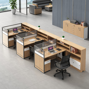 Bureau de travail en L Saint-Lee avec chaise, poste de travail informatique pour employés de bureau - Product Image 3