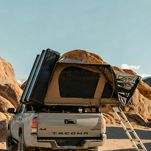 4x4 Foldable Roof Tent Portable <b>Car</b> Roof Top Tent Waterproof Oxford Fabric Aluminum Poles Hard Shell Rooftop Tent For 2-4 People - Product Image 1