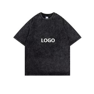 T-Shirt Unisex di Alta Qualità con Effetto Acid Wash, Streetwear Oversize Hip Hop 100% Cotone con Motivi <span class=keywords><strong>Cartoon</strong></span> <span class=keywords><strong>Vintage</strong></span> - Product Image 5