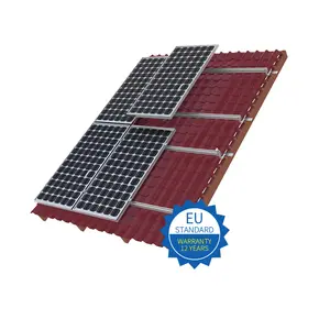 Mẫu miễn phí mảng bám Solaire Kit complet năng lượng mặt trời mái gắn hệ thống năng lượng mặt trời mái móc
