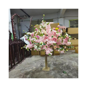ดอกกุหลาบปลอมสำหรับจัดงานแต่งงานประดับโต๊ะกลาง4ft ประดับดอกไม้ต้นซากุระปลอมทำจากผ้าไหมเทียม