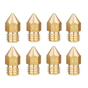 Buse en laiton MK8 0.2mm 0.3mm 0.4mm 0.6mm 0.8mm 1.0mm, embouts de buse d'extrusion pour imprimante 3D Ender 3 CR10 <span class=keywords><strong>Makerbot</strong></span> Reprap - Product Image 2
