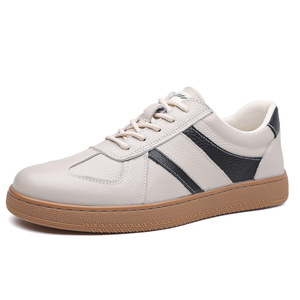 Zapatos Náuticos de Hombre de Cuero Genuino con Cordones y Punta Redonda, Suela de Goma para Otoño, Entresuela de EVA, Diseño con Tiras Resistentes a la Abrasión - Product Image 4