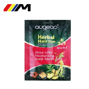 थोक Augeas ब्रांड बालों का रंग शैम्पू MEIDU निर्माता में कोई अमोनिया हर्बल प्राकृतिक काले स्थायी बाल डाई शैम्पू 30ML