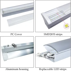 Luminaire LED linéaire à tube Fluorescent, 1.2m, 4 pieds, 40w, éclairage d'usine, nouveau modèle