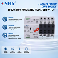 Generator Listrik CNFLY Fotovoltaik 2P 3P 4P 63A 80A 100A Tipe Daya Ganda Saklar Transfer Otomatis 120V/240V/400V Kelas PC