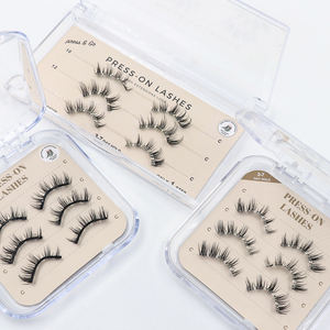 Lazy Girl Lash Pas besoin de colle <span class=keywords><strong>Faux</strong></span> <span class=keywords><strong>cils</strong></span> Auto-adhésif Pré-collé Appuyez sur Demi-bande Nature Lashes - Product Image 3