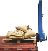 Chariot élévateur portatif électrique à poussée manuelle monté sur camion, pour la manutention de marchandises, le chargement et le déchargement, capacité 1 tonne, petit chariot élévateur à fourches