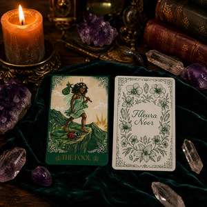 Jeu de cartes de <span class=keywords><strong>tarot</strong></span> vintage en cristal avec motif floral botanique en gros, design de dos de carte, style Oracle Fleura Noor, carte imprimée sur mesure - Product Image 2