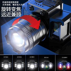 LED Headlamp USB Rechargeable Waterproof Adjustable Zoom <b>Light</b> <b>Outdoor</b> Night Fishing Portable - Product Image 5