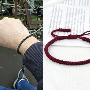 Pulseras <span class=keywords><strong>de</strong></span> cordón trenzado rojo hechas a mano <span class=keywords><strong>de</strong></span> fábrica, nudos <span class=keywords><strong>de</strong></span> <span class=keywords><strong>amor</strong></span> <span class=keywords><strong>de</strong></span> moda, nudos en forma <span class=keywords><strong>de</strong></span> corazón <span class=keywords><strong>de</strong></span> la suerte, cuerda multicolor, cuerda <span class=keywords><strong>de</strong></span> <span class=keywords><strong>amistad</strong></span> para parejas - Product Image 5