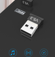 Adaptador USB Bluetooth 5.3 BR8652 sin Controladores para Windows 7/8/10, Laptops, Móviles y PDA, Auriculares/Altavoces, Negro, Alcance de 10-20m