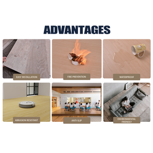 Venta al por mayor nuevos patrones <span class=keywords><strong>de</strong></span> diseño personalizados <span class=keywords><strong>de</strong></span> varios <span class=keywords><strong>tipos</strong></span> 9mm aspecto madera lujoso vinilo Spc suelo <span class=keywords><strong>de</strong></span> parquet - Product Image 2