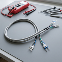 Cable Multifilar, Arnés de Cables con Terminales de Pin y Horquilla Aislados en Ambos Extremos, Cable de Señal Etiquetado para Controlador de Sensor Industrial