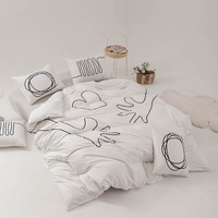 Nouveautés : Parure de lit personnalisable en textile de maison, style minimaliste, impression numérique, pour le commerce extérieur