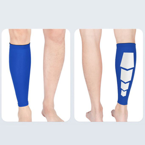 Direct usine, Manchons <span class=keywords><strong>de</strong></span> compression athlétiques respirants sans pied pour mollets, football et sport, avec protection tibiale intégrée - Product Image 6