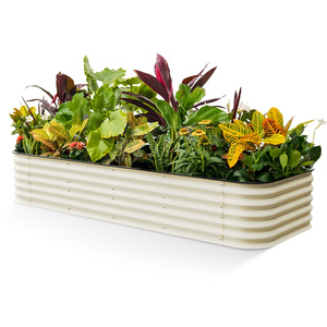Bacs de jardin surélevés modulaires <span class=keywords><strong>en</strong></span> métal, écologiques, <span class=keywords><strong>en</strong></span> <span class=keywords><strong>acier</strong></span> <span class=keywords><strong>galvanisé</strong></span> thermolaqué, pour jardinage extérieur – Approvisionnement direct usine - Product Image 6