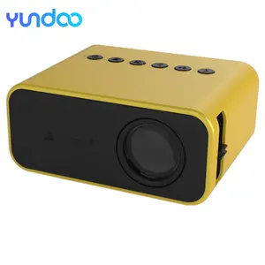 Yundoo โปรเจ็คเตอร์ขนาดเล็กพร้อมการฉายภาพหน้าจอไร้สายผ่านโทรศัพท์มือถือไวไฟโปรเจคเตอร์จอแอลซีดีแบบไร้สาย HD
