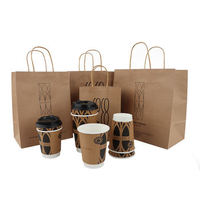 Support de couvercle de gobelet en papier kraft jetable à double paroi, imperméable, écologique, avec logo personnalisé, pour boissons chaudes/froides