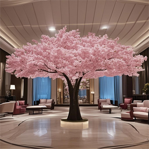 Nouvel <span class=keywords><strong>arbre</strong></span> artificiel en plastique de cerisier en fleurs de <span class=keywords><strong>grande</strong></span> <span class=keywords><strong>taille</strong></span>, 3,3 m de haut, 6 m de large, décoration de mariage et de Noël, haute simulation, imperméable - Product Image 4