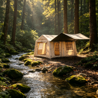 Tente gonflable quatre saisons avec armature diagonale, 12 espaces super grands, pliable et portable, pour le camping familial en plein air