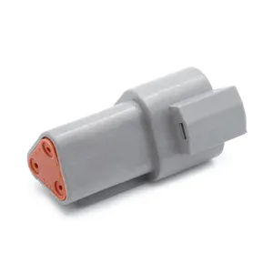 Conector Deutsch de Europa, carcasa macho, gris de Color, Conector de cable eléctrico de 3 pines para montaje de cable de productos automáticos