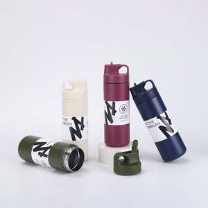 Bouteille d'eau sport en acier inoxydable 304 de 550 ml avec couvercle à bec verseur, gourde sport isotherme portable grande capacité - Product Image 2