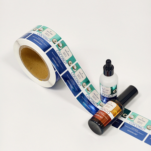 Holographic Roll Labels Custom Printed Shiny Foil Sticker Labels Waterproof <b>Self</b> <b>Adhesive</b> for Brand Packaging and Logos - Product Image 6