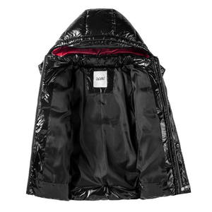 2021 mode réversible Bomber doudoune pour filles et garçons imperméable hiver porté chaud avec grande fermeture éclair à capuche - Product Image 4