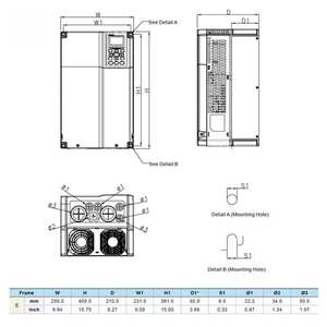 มอเตอร์ AC สามเฟส VFD-CP2000+ ซีรีส์ 22KW 200-240V FOC TRQ IP20 VFD220C23A-21 Delta ขายดี - Product Image 4