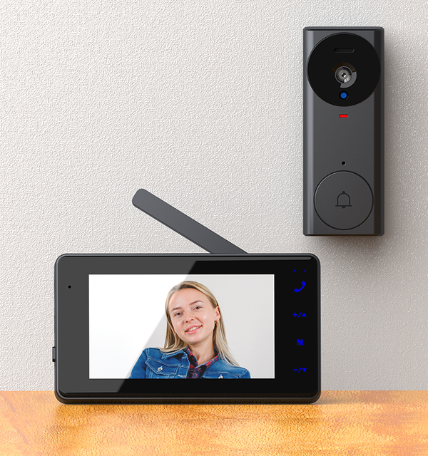 Two Way Voice HD Screen Wireless Home Video Doorbell One Click Call Door Bell Camera Video Intercom IR Smart Video Doorbell