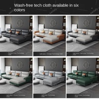 Canapé sectionnel moderne minimaliste en bois massif et tissu pour petits appartements et salons. Luxe, tendance, haut de gamme, technologique