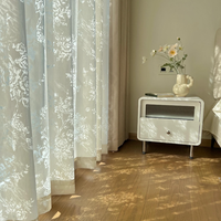 Voilage de luxe vintage à motif floral et papillon, imprimé botanique élégant, filtrant la lumière, pour décoration intérieure, sur mesure